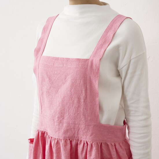 ピナフォアエプロン CLC / pinafore apron CLC　コーラル