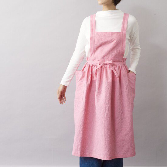 ピナフォアエプロン CLC / pinafore apron CLC　コーラル