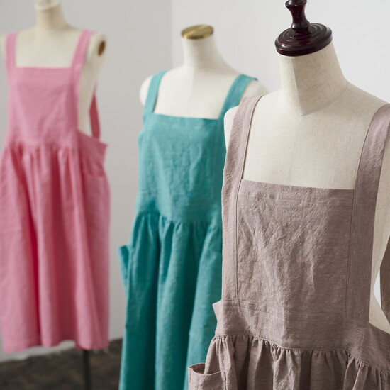 ピナフォアエプロン CLC / pinafore apron CLC　コーラル