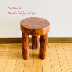 流木インテリア 大型流木から切り出した丸太のベンチ スツール テーブル 椅子 ベンチ 木製 N24 6枚目の画像