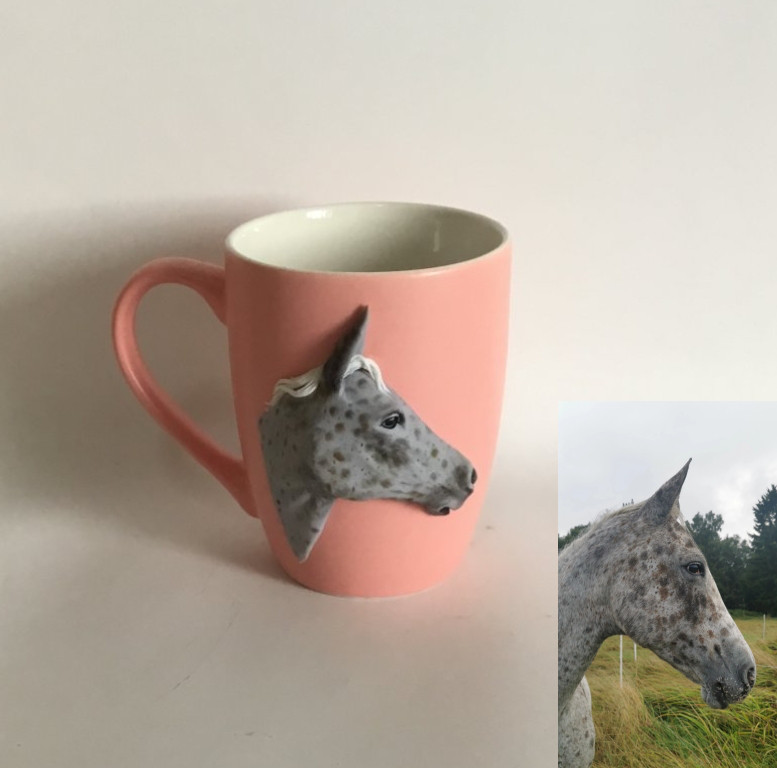 【オーダー】 うちの子 マグカップ 写真から可愛いフィギュア 犬 猫 ペット 3D 似顔絵 オリジナル 名前入り 贈り物