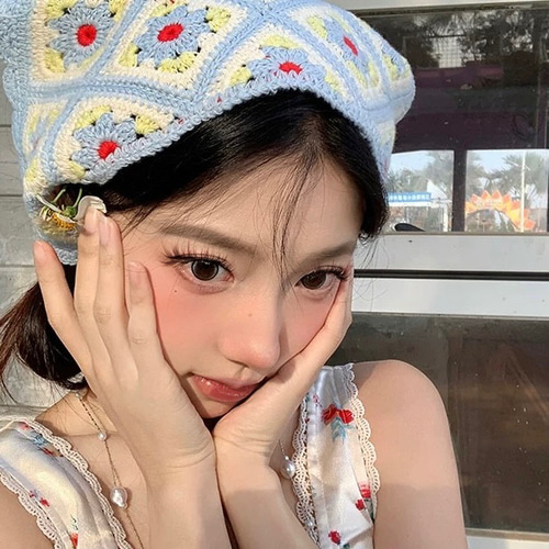 Floral Headscarf レースの頭巾 ヘッドドレス（アクセサリー