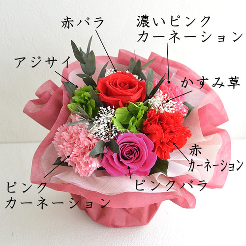 母の日 プリザーブドフラワー 花束 ブーケ 遅れてごめんね 2026 花