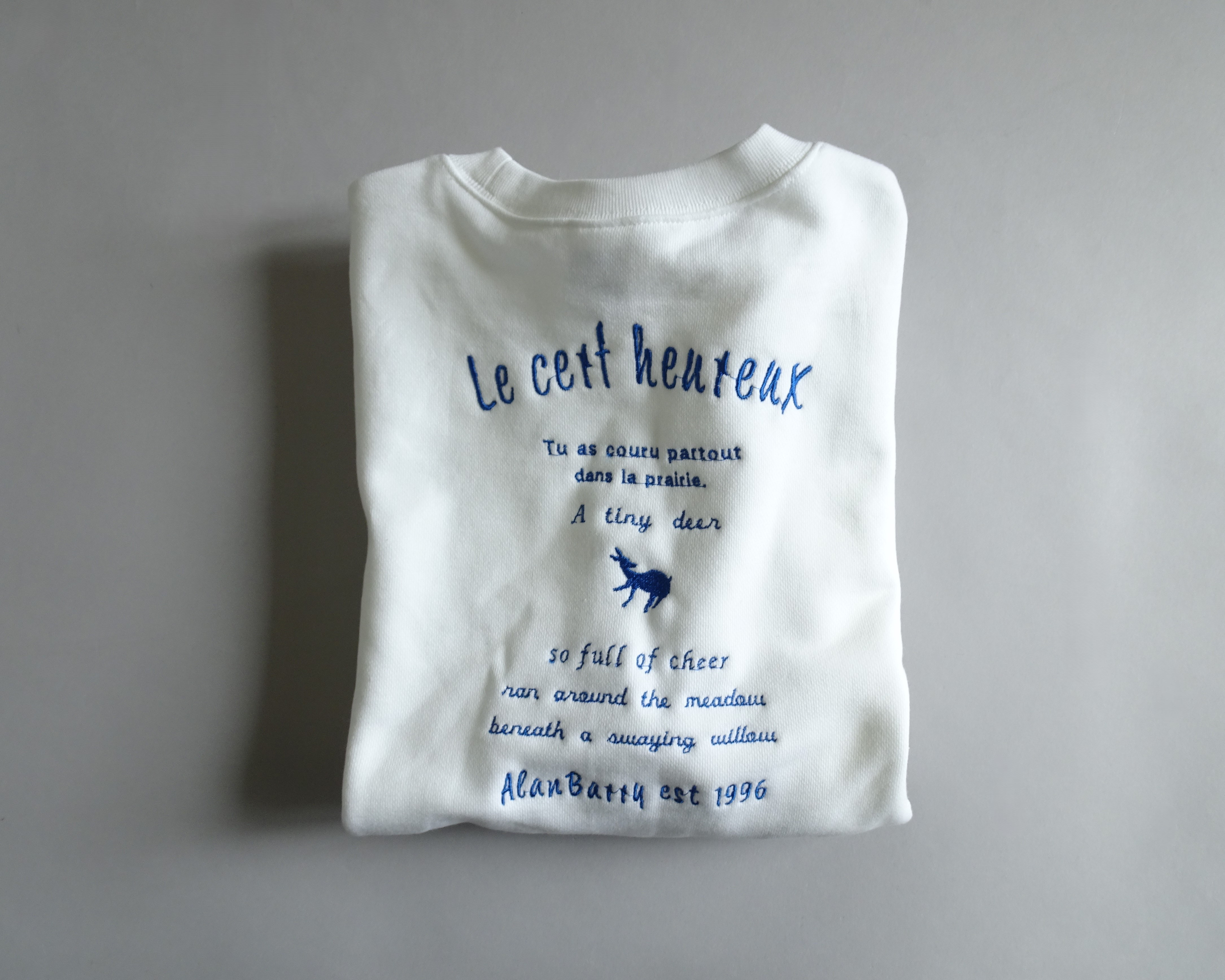 2サイズ背中刺繍9.7オンススウェットトレーナー＜DEER＞