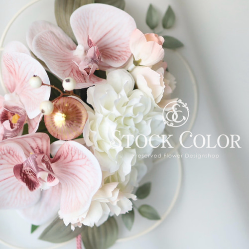 限定特別価格』桜と胡蝶蘭の春色リース(M)＊母の日 母の日ギフト 桜