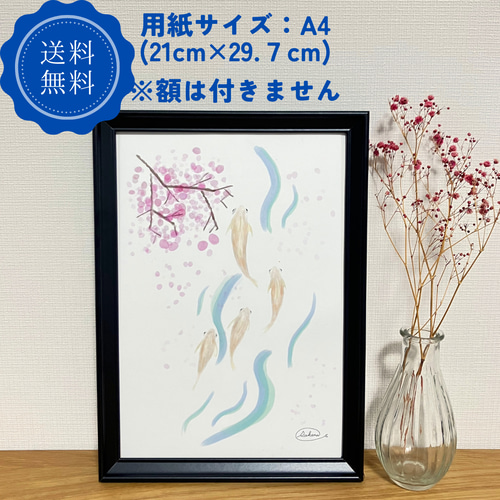 ポストカード おしゃれ アート デザイン イラスト メダカ