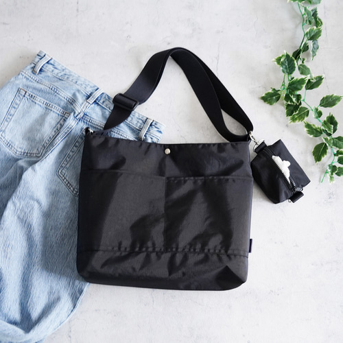 618»◤完売◢ ショルダーバッグ*サコッシュ*ツイード生地＆オックス  