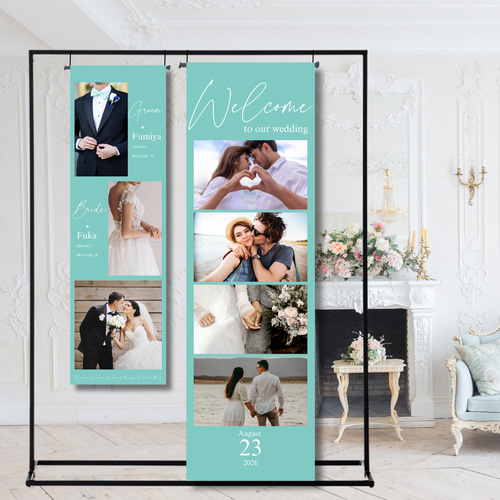 納期10日以内】タペストリー 2枚セット ウェルカムボード 結婚式