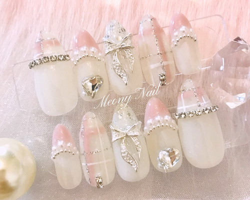 No.60 オーダー ♡ チェック 柄 リボン ハート フレンチ ガーリー