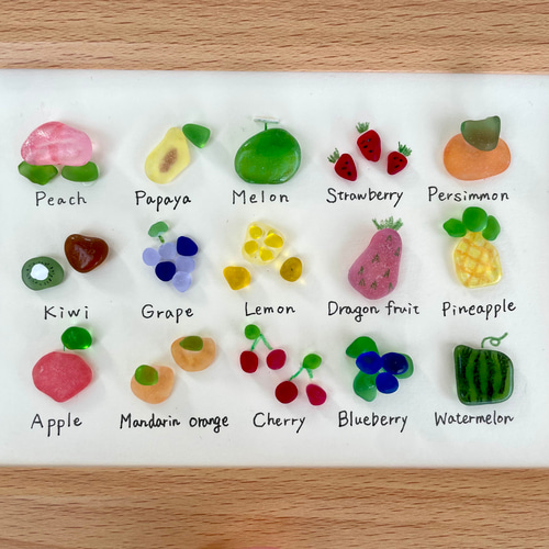 シーグラスアート ♡フルーツの妖精♡ （シーグラスアート☆ No.108  