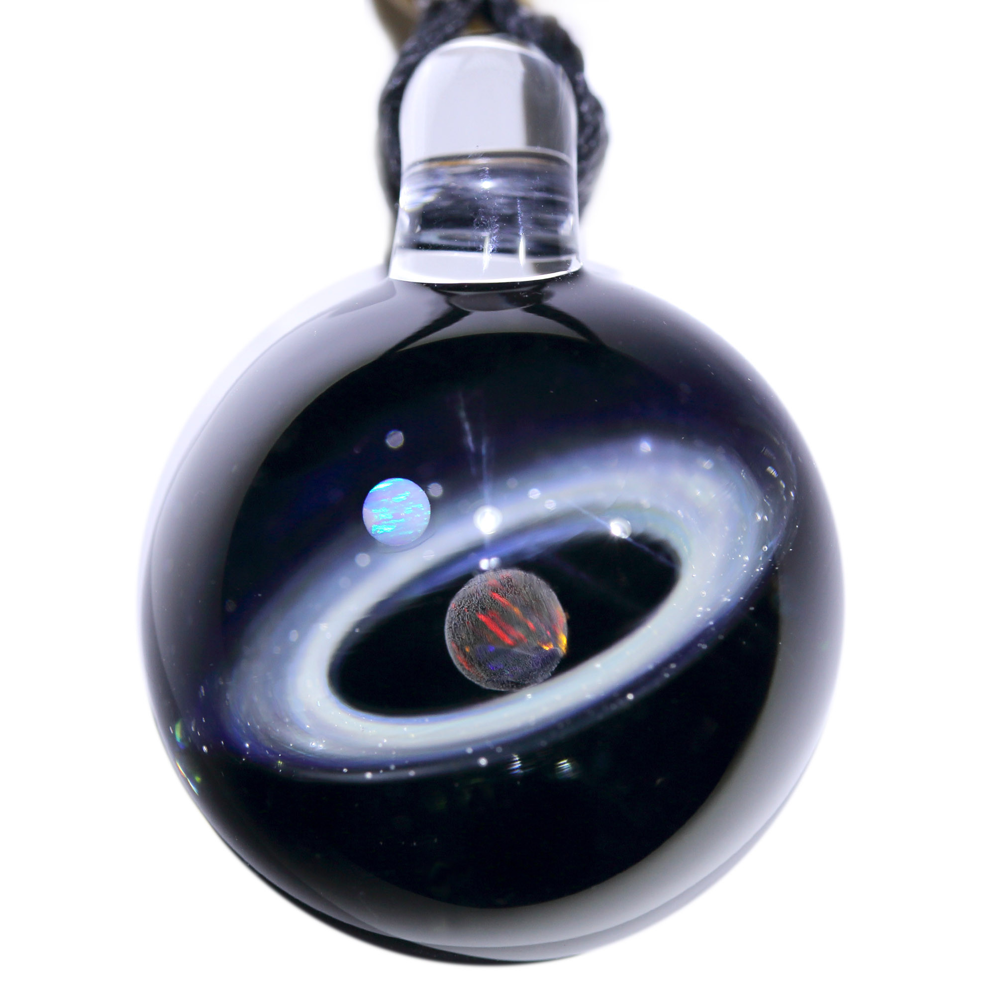 宇宙ガラスペンダント (28mｍ ”リング” シリーズ） no.P139
