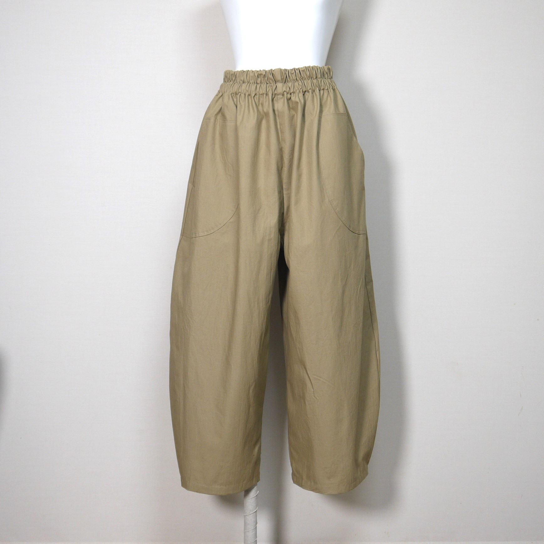 【リップクロス】コクーンパンツ◆モカベージュ◆フリーサイズ（コットン100％）