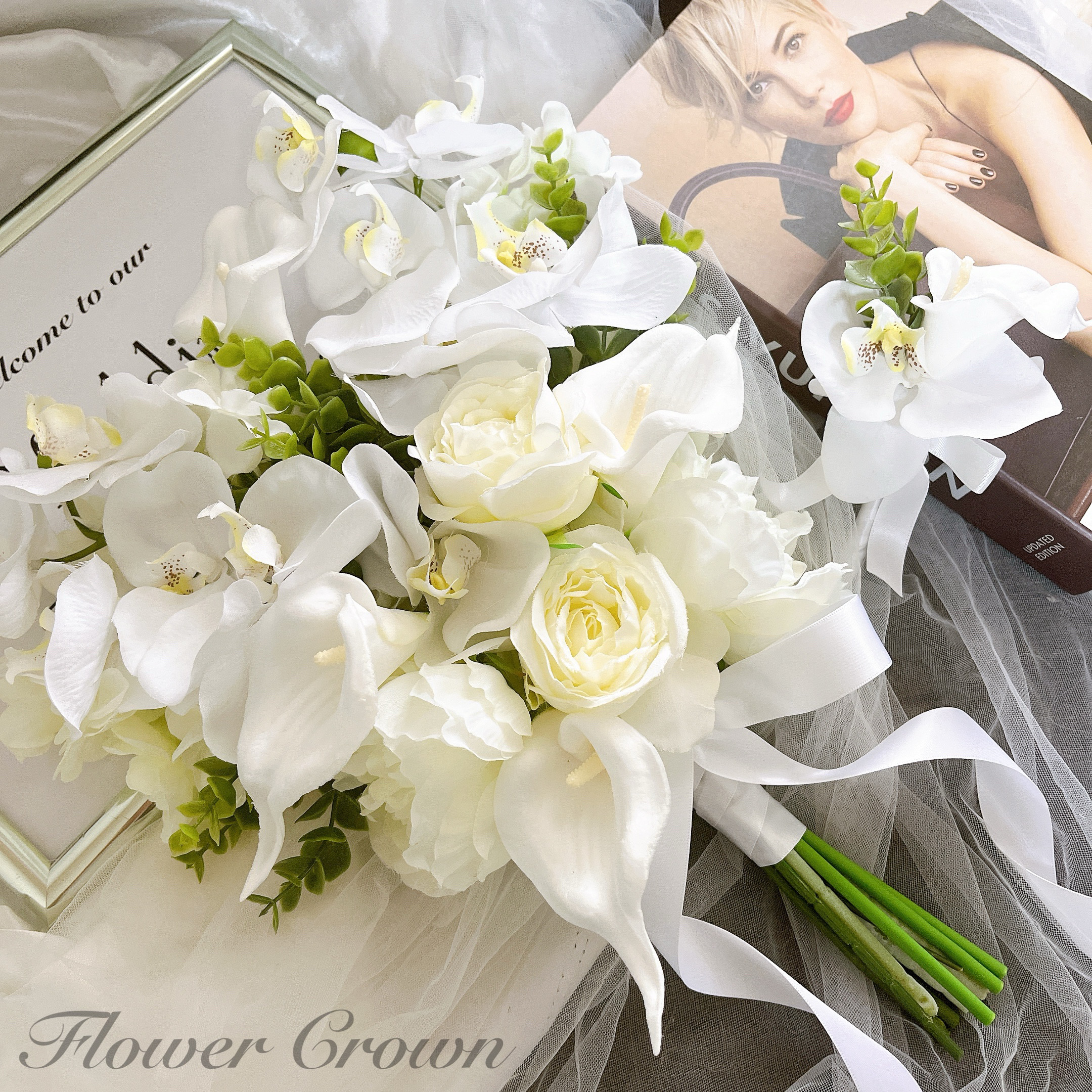 アーティフィシャルフラワーブーケ クラッチブーケ 結婚式 ウエディングブーケ