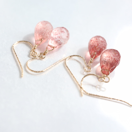 su official online shop | CANDY ストロベリークォーツ ピアス