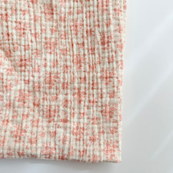 ヌビ生地 韓国直輸入 ハート刺繍のふんわりキルティング【オフホワイト