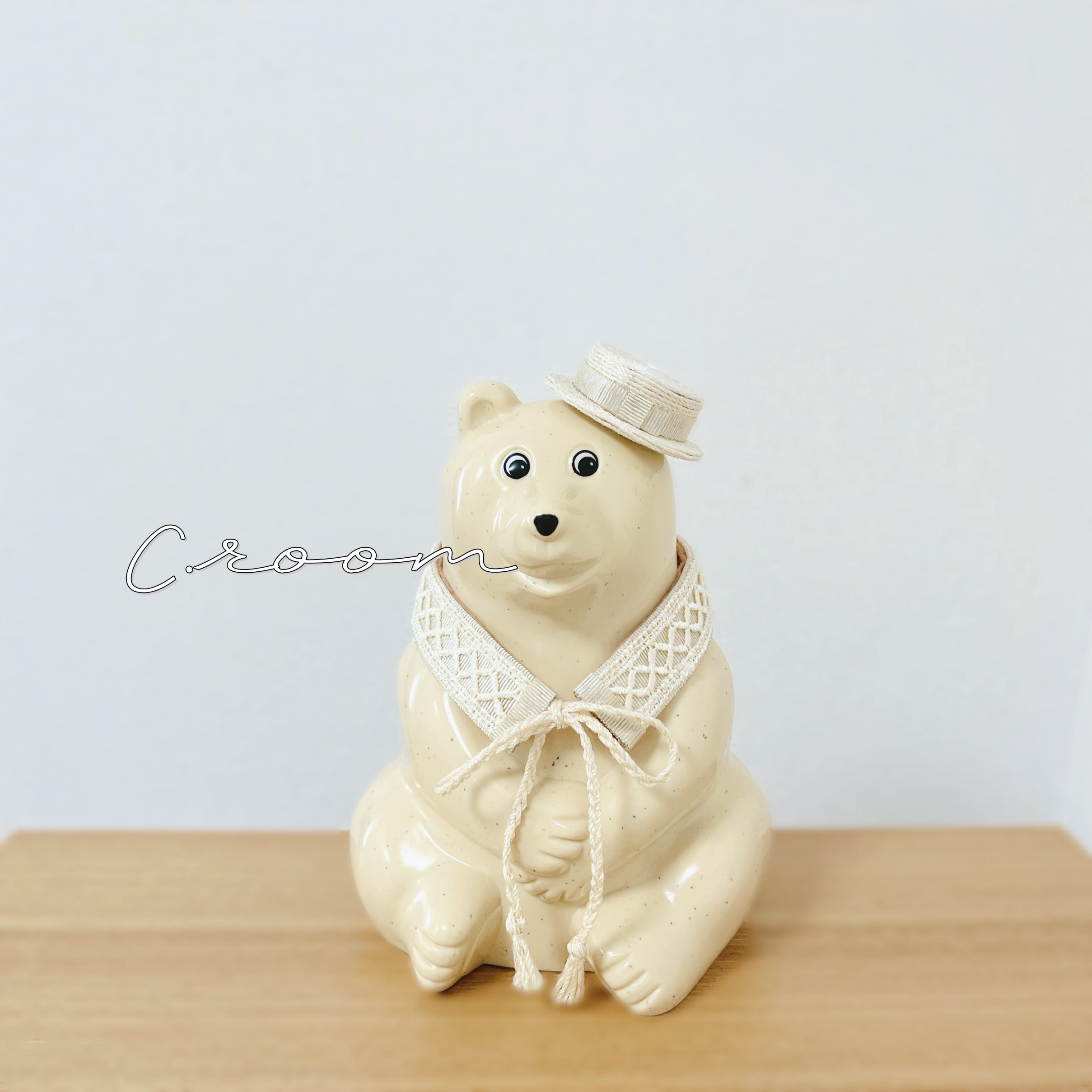 しろくま貯金箱　一輪花　3点セット しろくま貯金箱 一輪花 3点セット