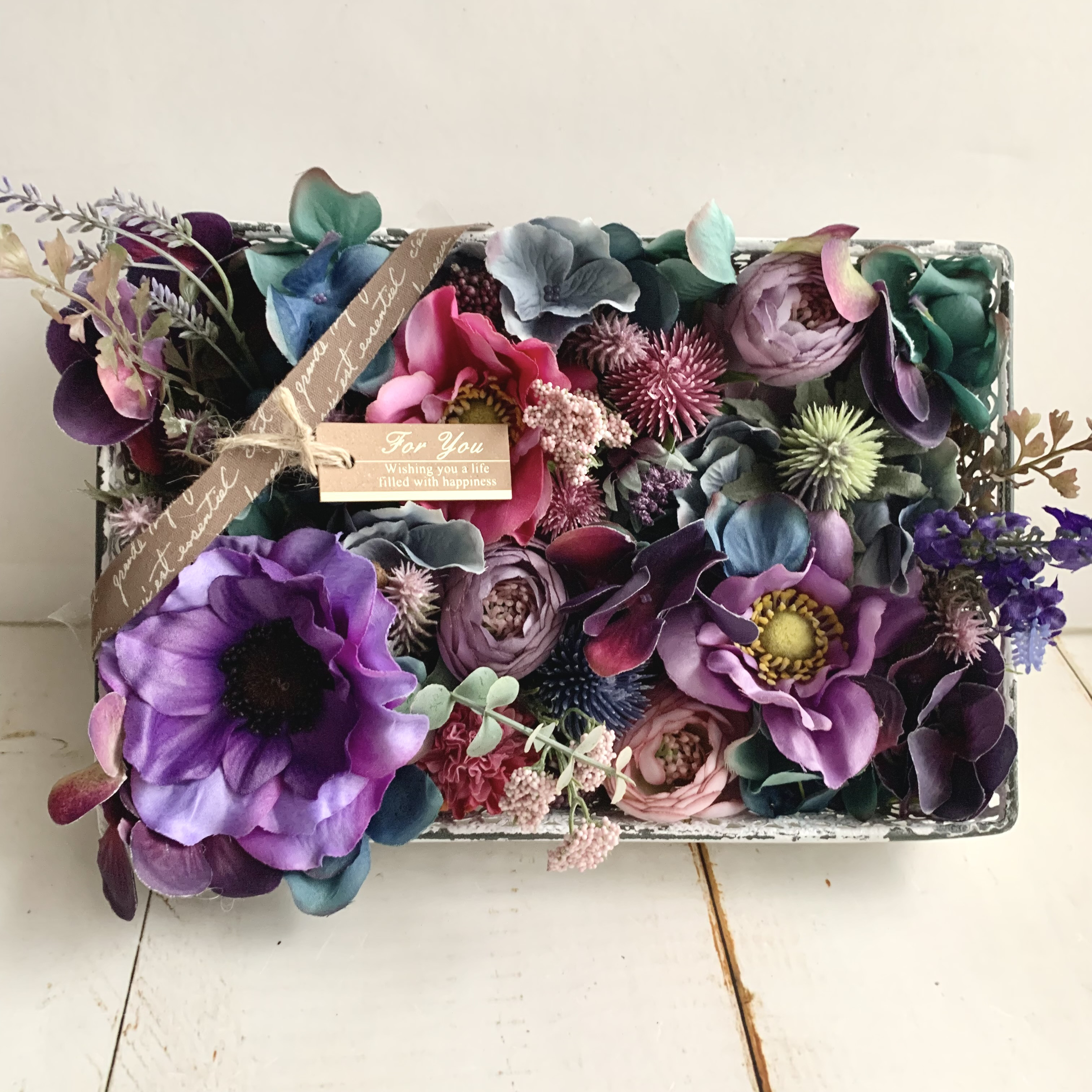 フラワーボックス　シャビーアイアン　リビングに　インテリア小物　ウエディングスペース　リングピロー 5,640円