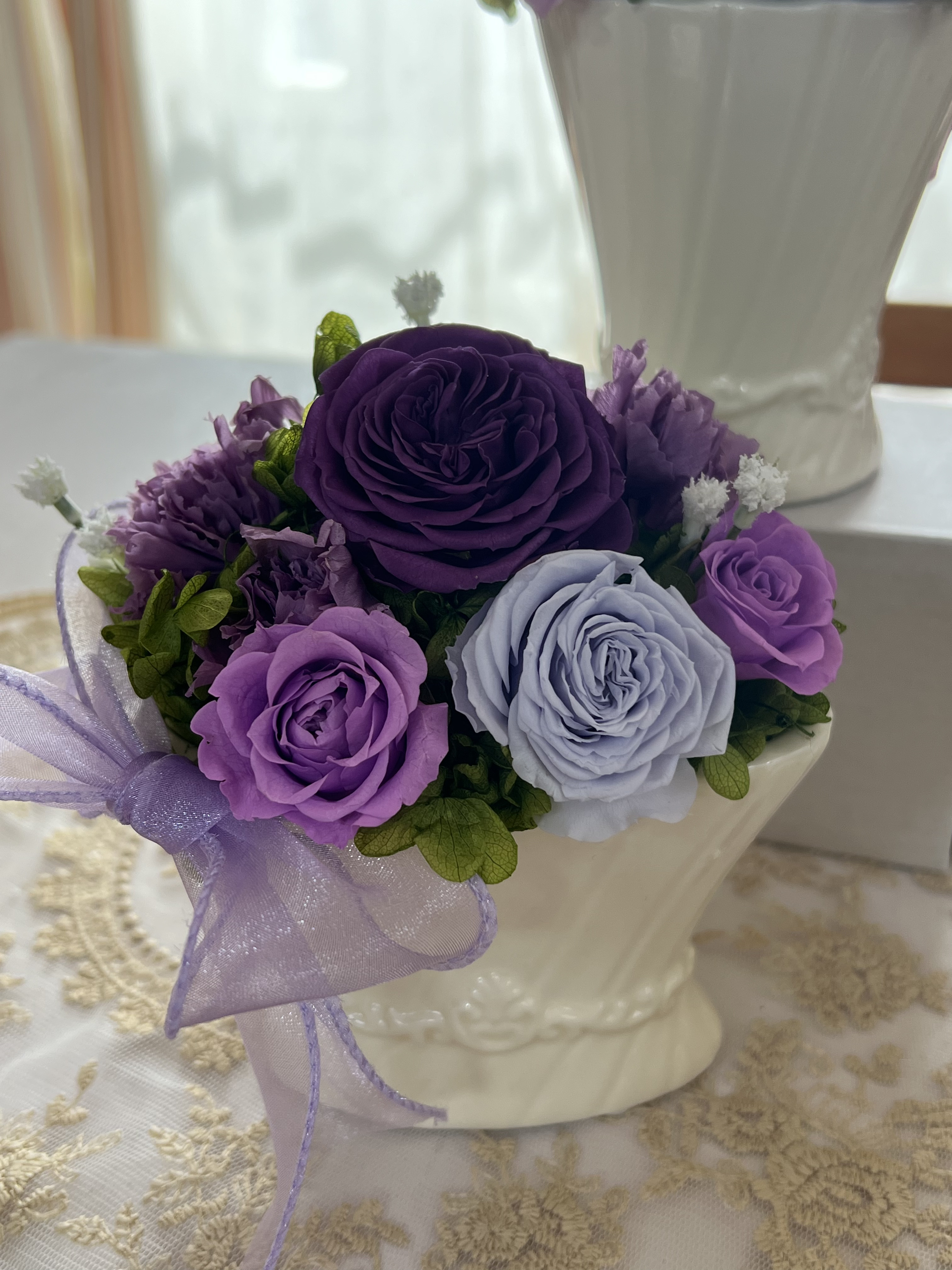 むらさきのミニアレンジ／お誕生日／記念のギフト／お供え\自分へのギフト
