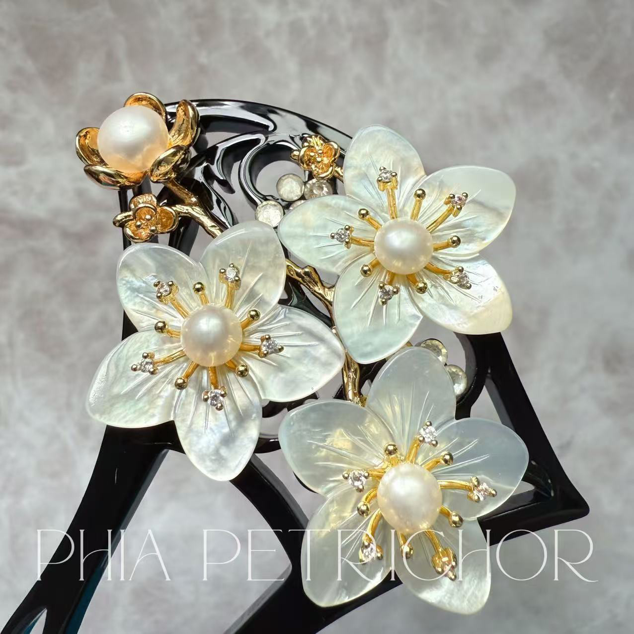 簪 和 K24GP 桜 かんざし バチ型 パール 簪 着物 髪飾り 留袖 着物 成人式 結婚式 卒業式