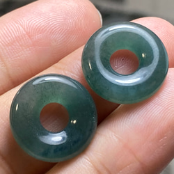 BG9-09 美品 糯氷種 深灰藍 53.2MM グアテマラ産 本翡翠 バングル