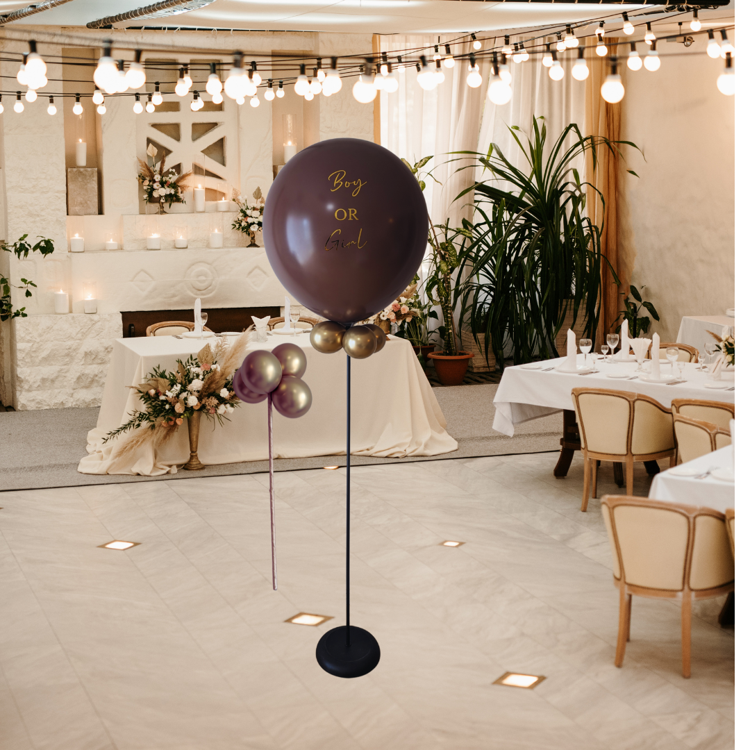 約50cm ｜特大ジェンダーリビールバルーン スタンドタイプ（ミニバルーン入り！） 性別発表