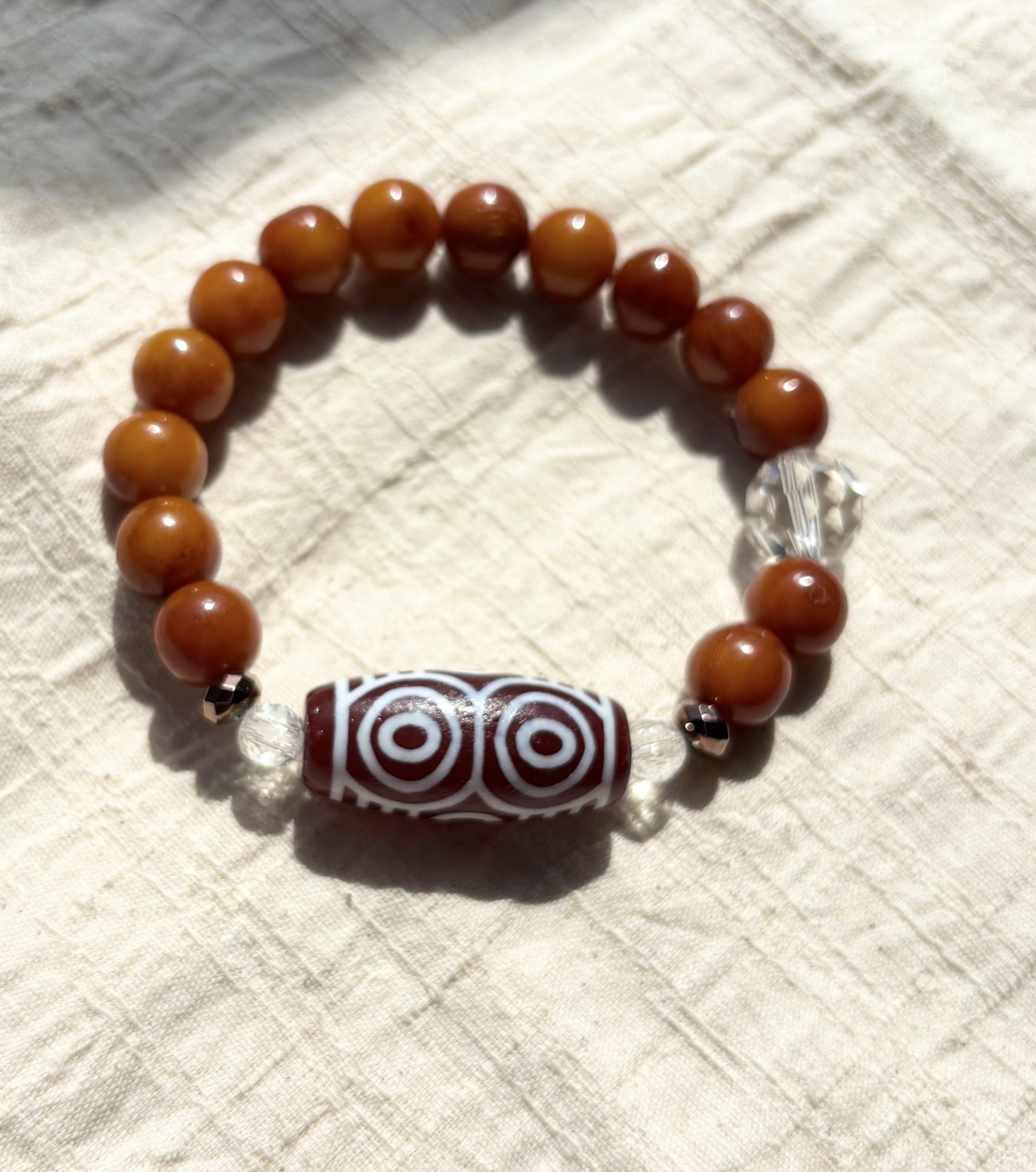 特別出品　開光　龍眼天珠　赤