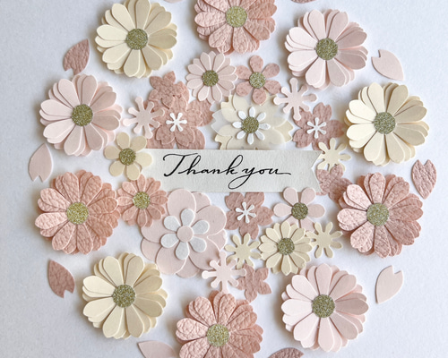 大人くすみピンクA ペーパーフラワー クラフトパンチ色紙アルバム素材