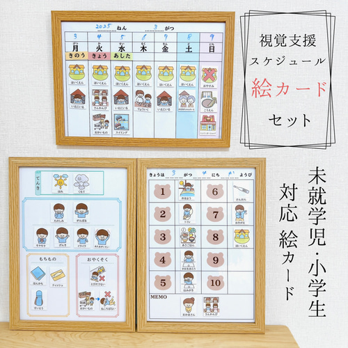 【絵カード380枚】スケジュール＆絵カードセット 視覚支援 療育教材 発達支援 視覚支援スケジュール・絵カードセット 男の子用 雑貨・その他