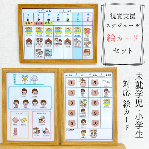視覚支援スケジュール・絵カードセット 女の子用 雑貨・その他