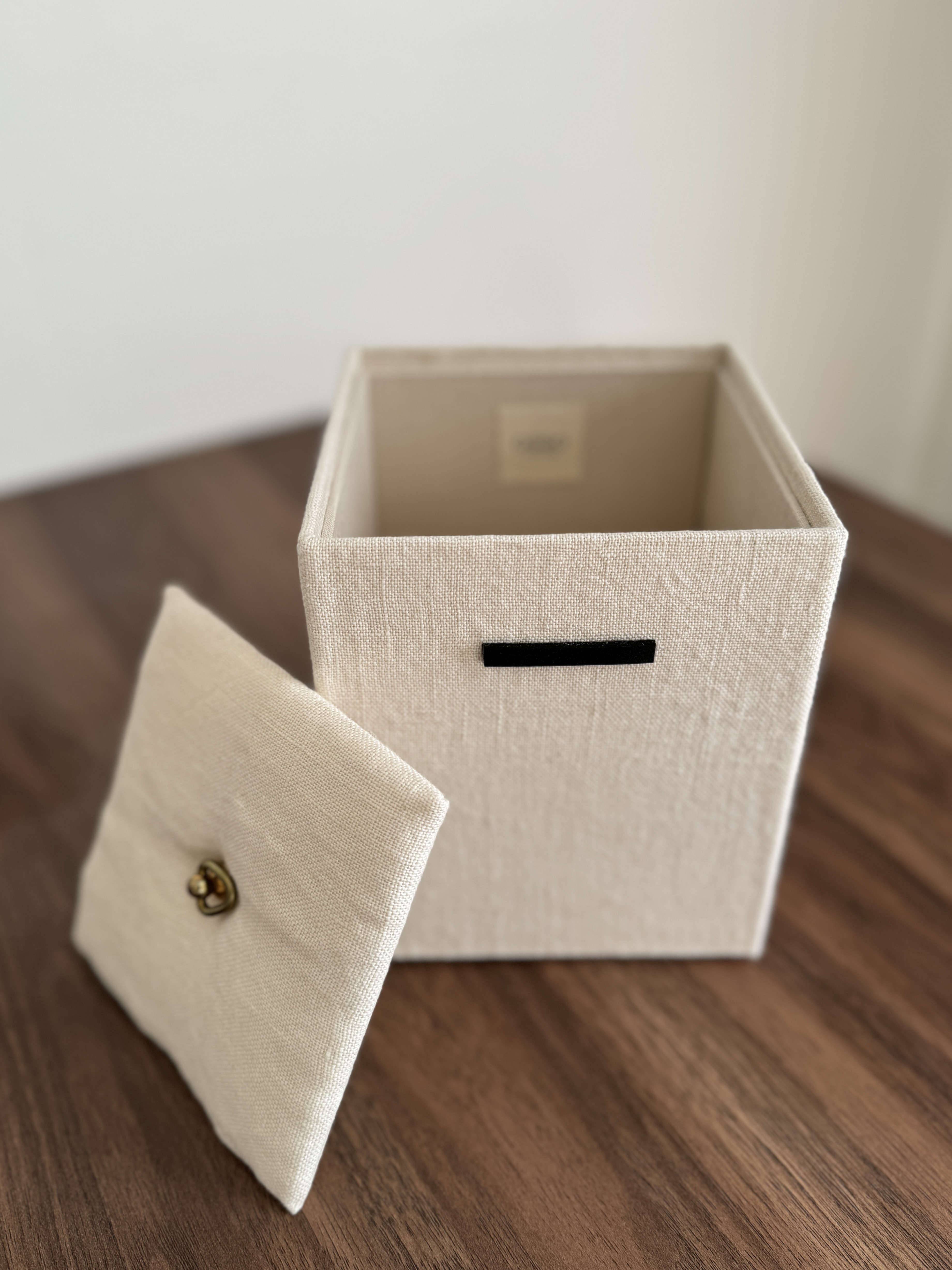 ☆天然リネン素材の温かみのあるペット用骨壷ケース ☆3寸☆