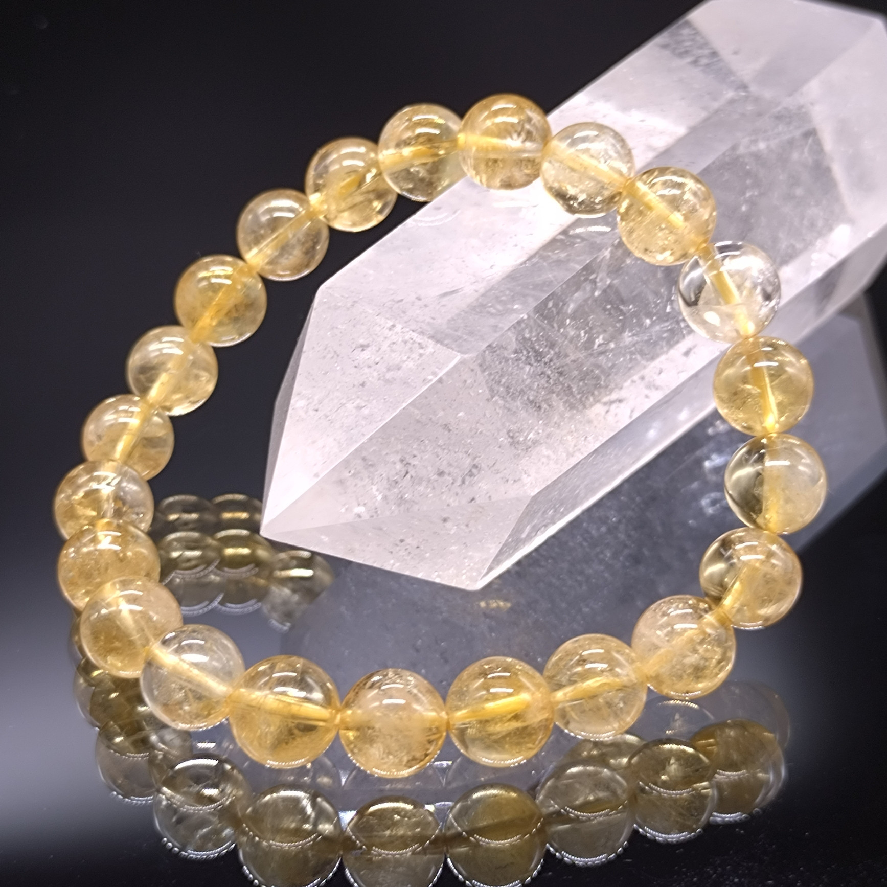 シトリン(黄水晶)・8mm【高品質】ブレスレット