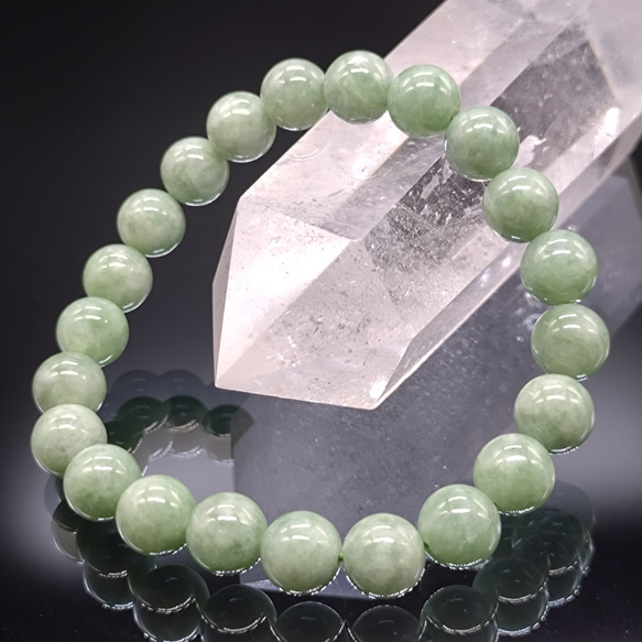 翡翠(ジェダイト)・8mm【高品質】5A ブレスレット ブレスレット 天然石