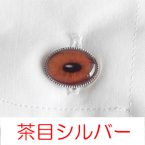 カフスボタン 魚目・茶目【オーダー】 4枚目の画像
