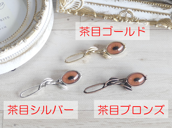 ブローチ 魚目・茶目 小【オーダー】 3枚目の画像