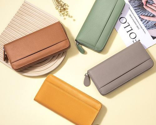 大容量使いやすい レザー長財布 メンズ 本革財布 ラウンドファスナー