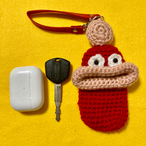 パクパクモンスター リール付きキーケース イヤホンケース リトル