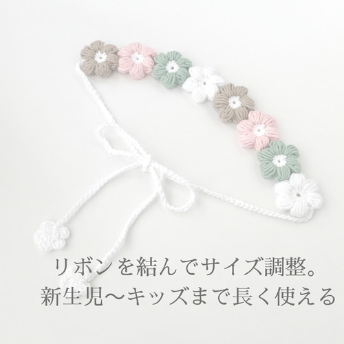 お花のつけ襟＆ヘアバンド 3点おそろいコーデセット｜コットン100