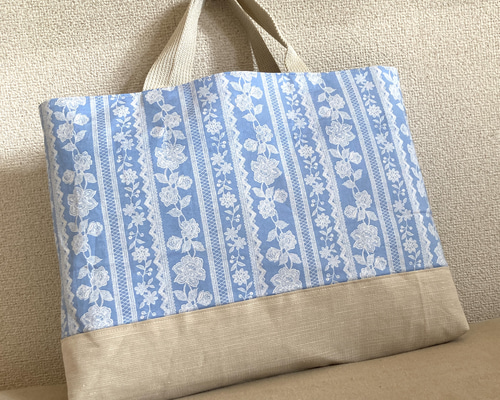 おとうふ様【207】レッスンバッグ　手提げ　入園入学　女の子　花柄ハンドメイド 再販】✳︎入園入学レッスンバッグ✳︎お花柄✳︎お稽古バッグ 手提げ・レッスンバッグ・入園グッズ