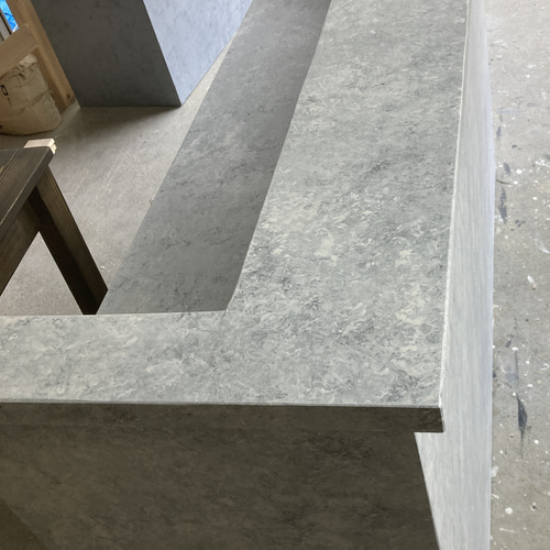 カウンターテーブル ホワイト ストーン調 カウンターテーブル ホワイト ストーン調