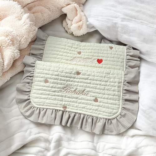 再再再販♡大人気】ハートキルト生地 たっぷりフリルカフェマット/うち