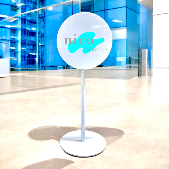 新作☆アイアン看板☆Bosendorfer9s☆ 丸型イーゼル 表札・ネーム