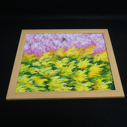油絵 油彩 油彩画 絵 絵画 【ミモザと桜】 13枚目の画像