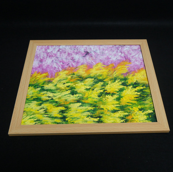 油絵 油彩 油彩画 絵 絵画 【ミモザと桜】 13枚目の画像