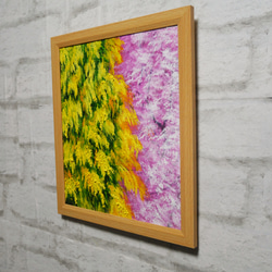 油絵 油彩 油彩画 絵 絵画 【ミモザと桜】 5枚目の画像