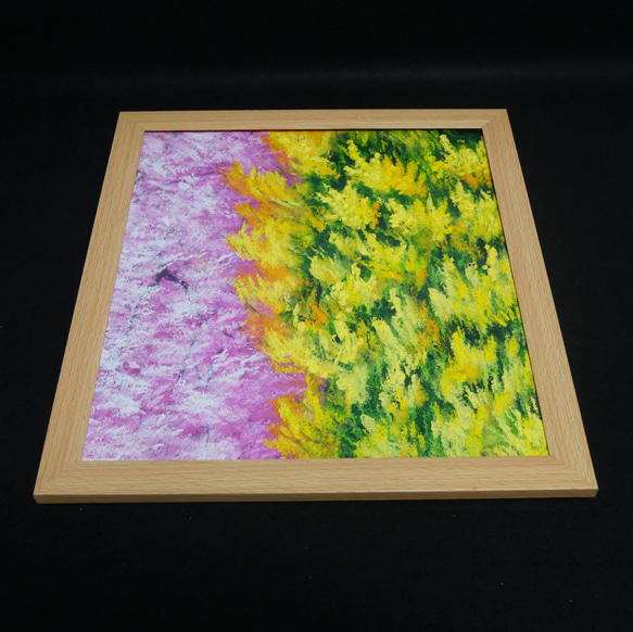 油絵 油彩 油彩画 絵 絵画 【ミモザと桜】 11枚目の画像