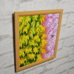 油絵 油彩 油彩画 絵 絵画 【ミモザと桜】 3枚目の画像