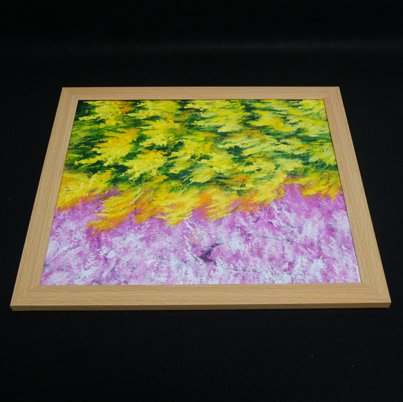 油絵 油彩 油彩画 絵 絵画 【ミモザと桜】 12枚目の画像