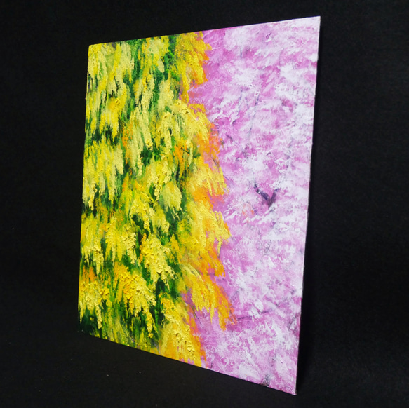 油絵 油彩 油彩画 絵 絵画 【ミモザと桜】 15枚目の画像