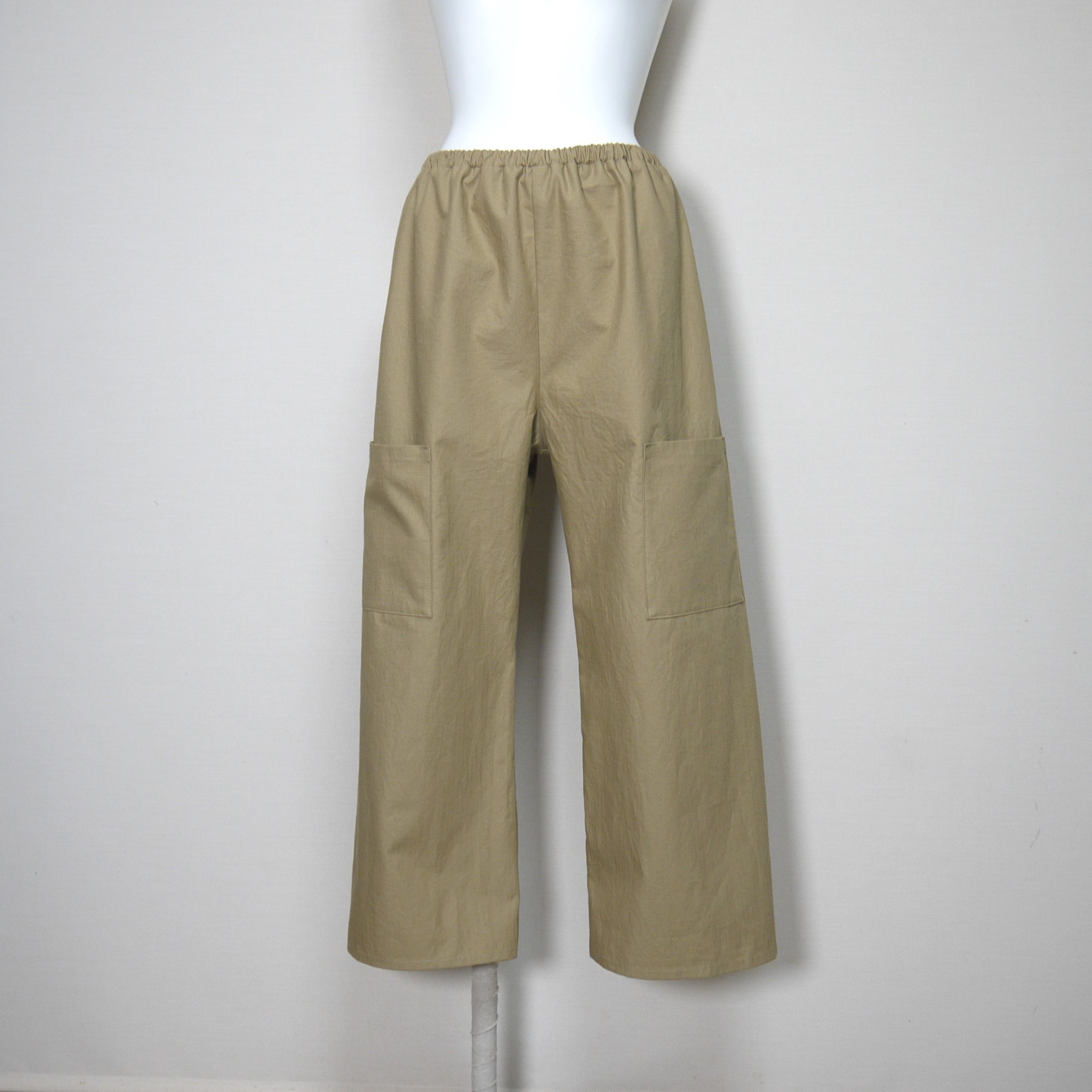 【リップクロス】イージーパンツ〈ミリタリー〉ストレート・ロング◆モカベージュ◆M・Ｌ・LL・ワイドフリー★4サイズ★