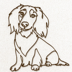 ダックスフントのワイヤーアート ウォールステッカー・ウォールデコ